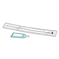 New disposable catheter and tube of water-based lubricant.